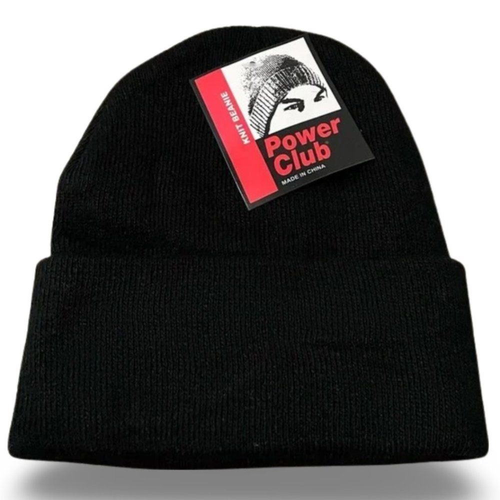 Power Club Black Winter Basic Beanie