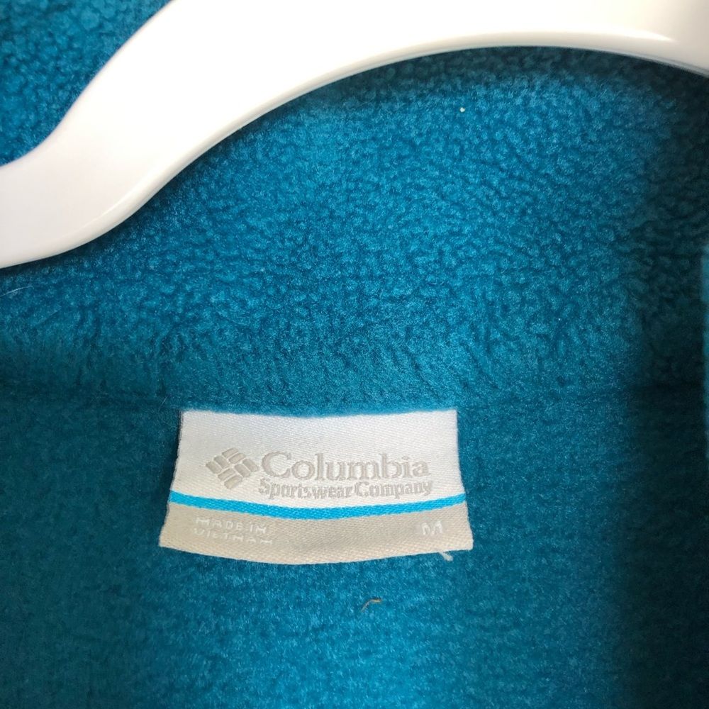 Columbia Quarter Zip Blue Fleece Jacket Sweater