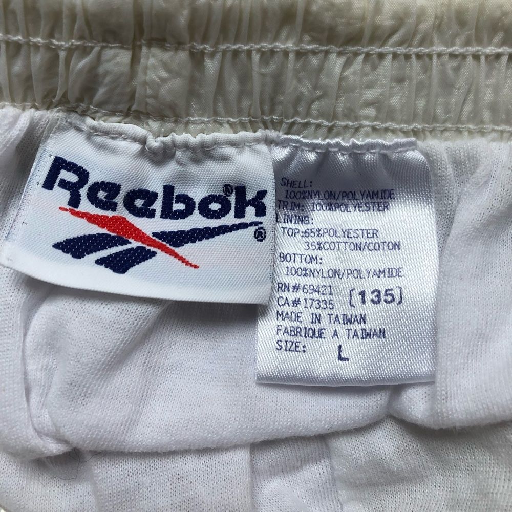 Reebok Vintage Blue Light Stripe White Joggers