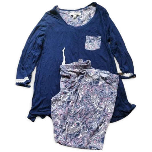 Company Purple Royal Pattened Sleepwear Pajama Set