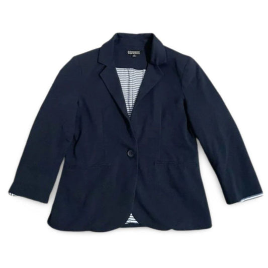 Nicole Miller Navy Blue Office Casual Blazer