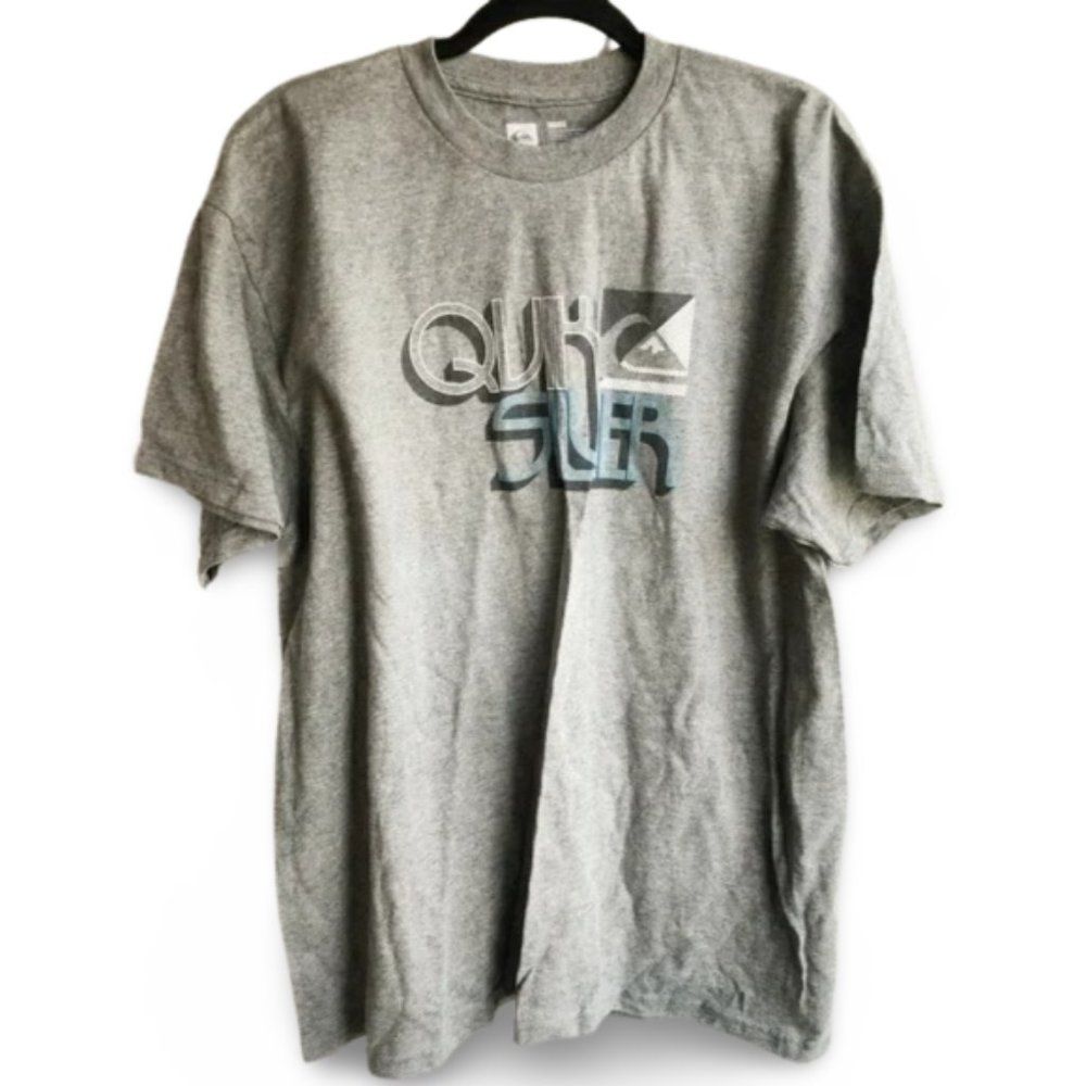 Quiksilver Grey Graphic Short Sleeve Tee Shirt