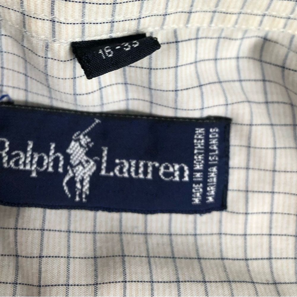 Ralph Lauren Grey Checkered Buttoned Down Shirt