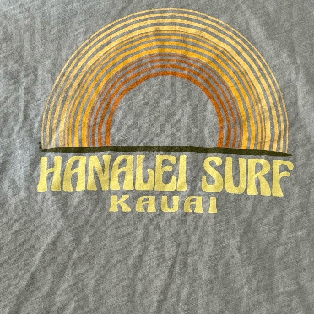 Blue 84 Hanalei Surf Kauai Short Sleeve Shirt Top