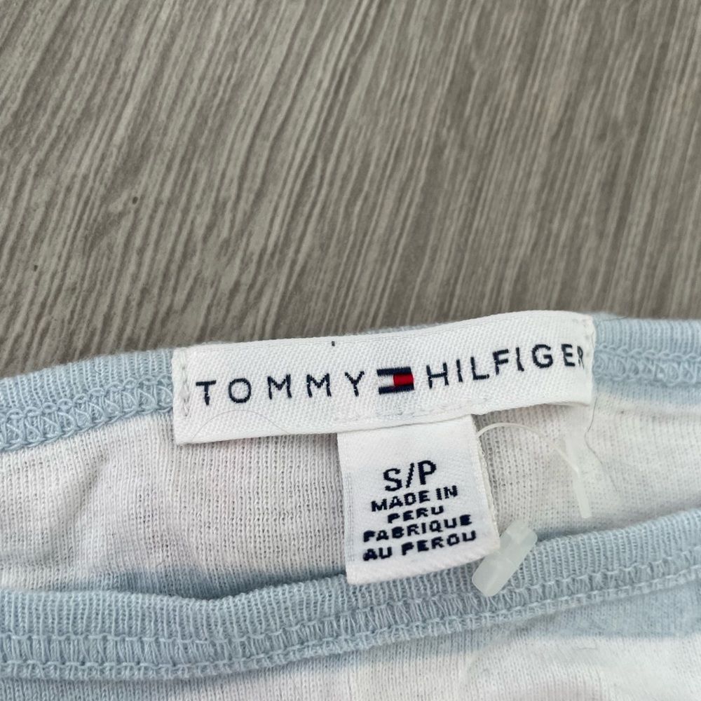 Tommy Hilfiger Blue Stripe Fitted Shirt Top