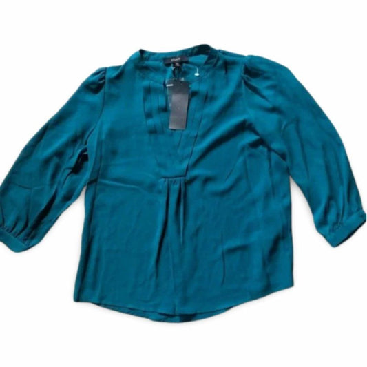 Eclair Mid Sleeve Blue Casual Blouse Top