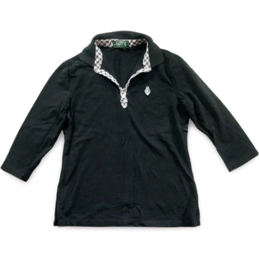 Ralph Lauren Vintage Black Mid Sleeve Shirt Top