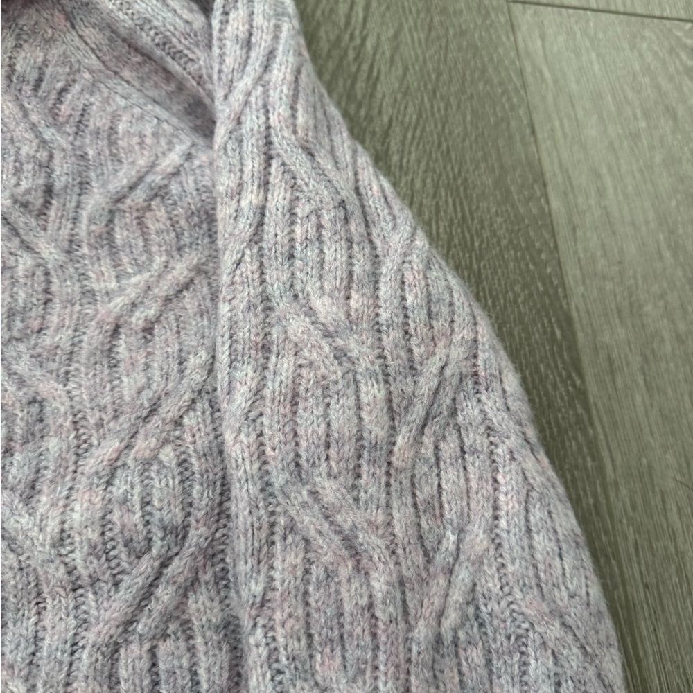 Macy’s Cowl Neck Grey Knitted Sweater