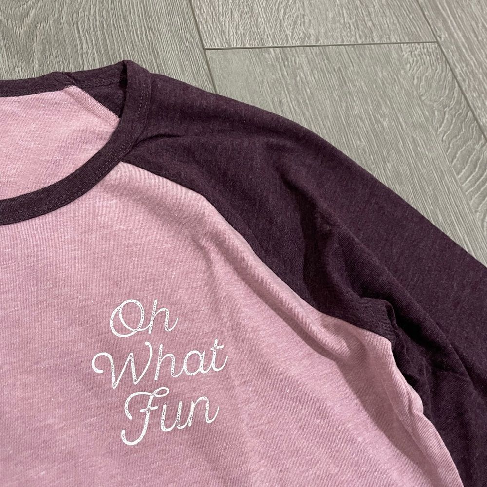 Sonoma Quote Pink Baseball Inspired Tee Shirt Top