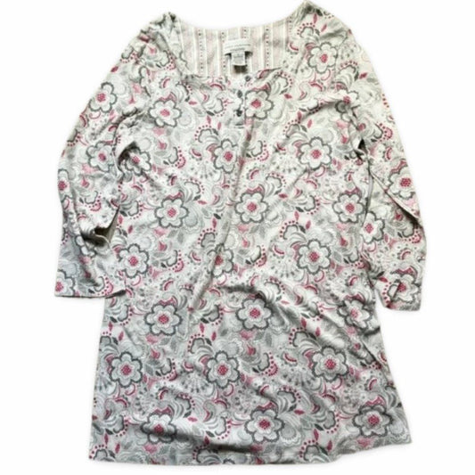 Karen Neroburgero Vintage Floral Sleepwear Pajama Dress