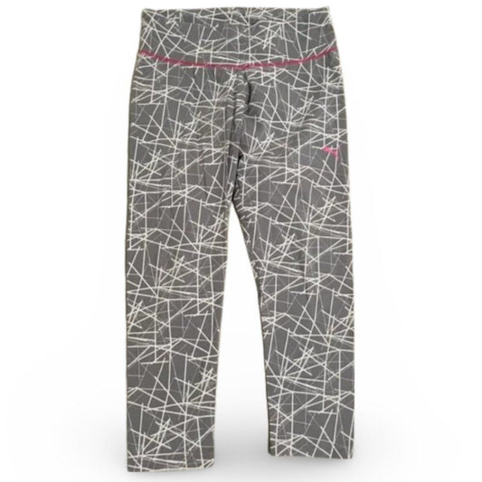 Puma Light Grey Patterned Cropped Athletic Leggings