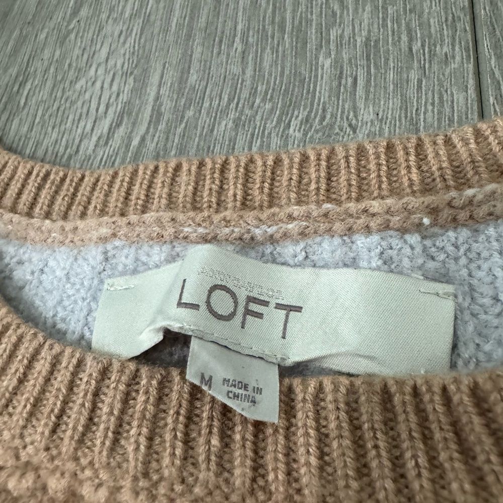 LOFT Tan Knitted Comfy Casual Sweater