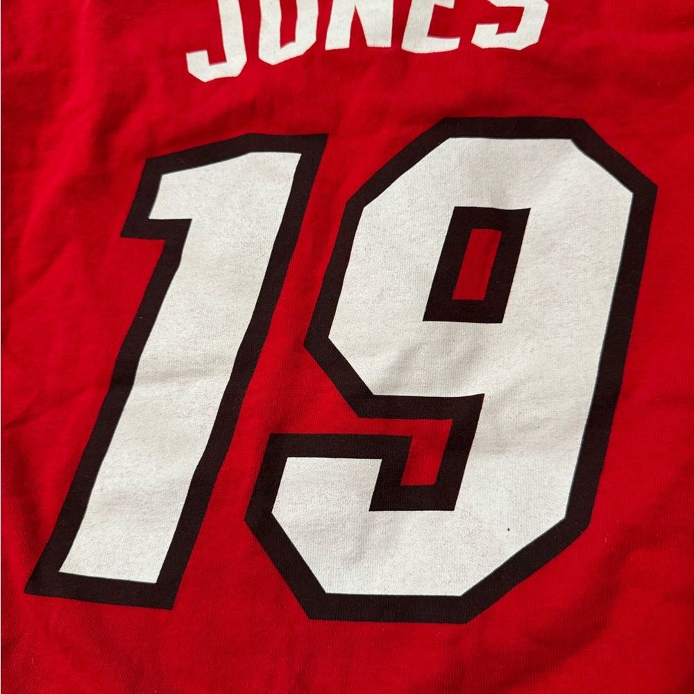 Reebok Red Miami Heat Jones 19 Tee Shirt Top