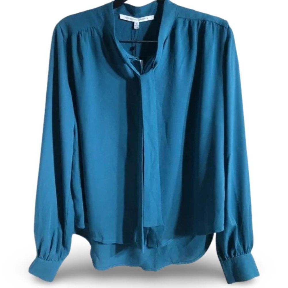 Collective Concepts Blue Long Sleeve Office Blouse