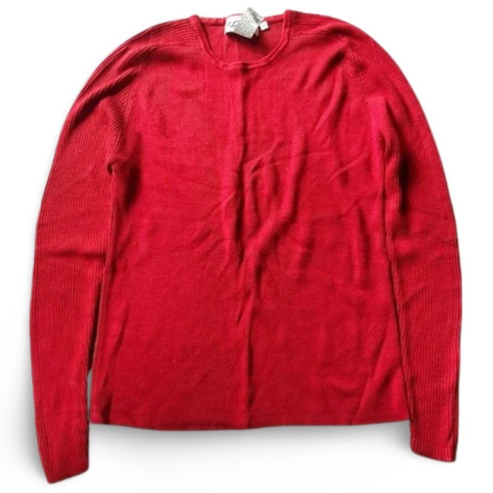 Kevo Vintage Red Crewneck Knitted Sweater