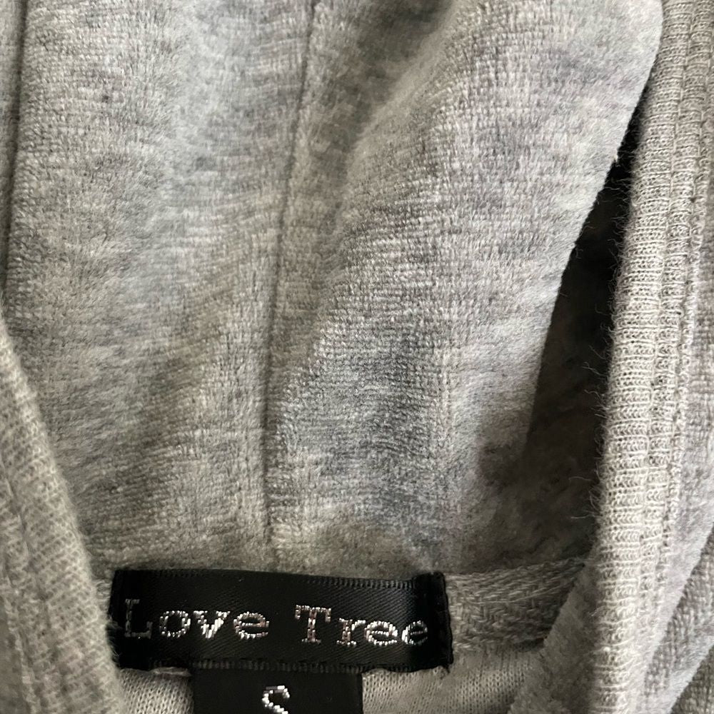 Love Tree Soft Grey Zip Up Hoodie Jacket