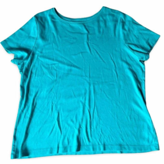 White Stag Turquoise Short Sleeve Basic Essential Shirt