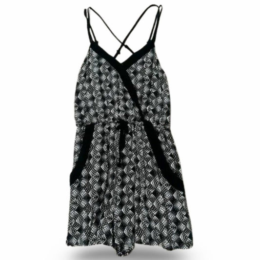 Xhilaration Black and White Casual Romper