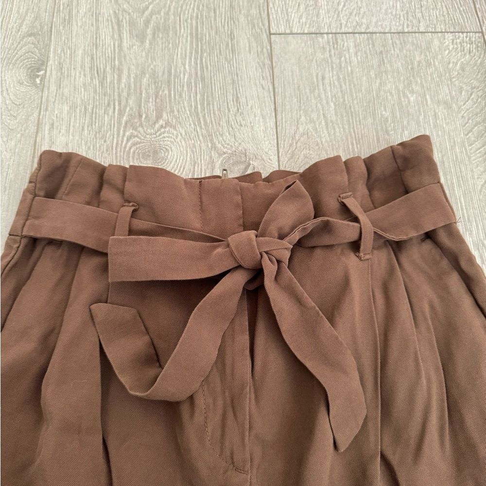 H&M Brown Casual Ruffled Waist Pants