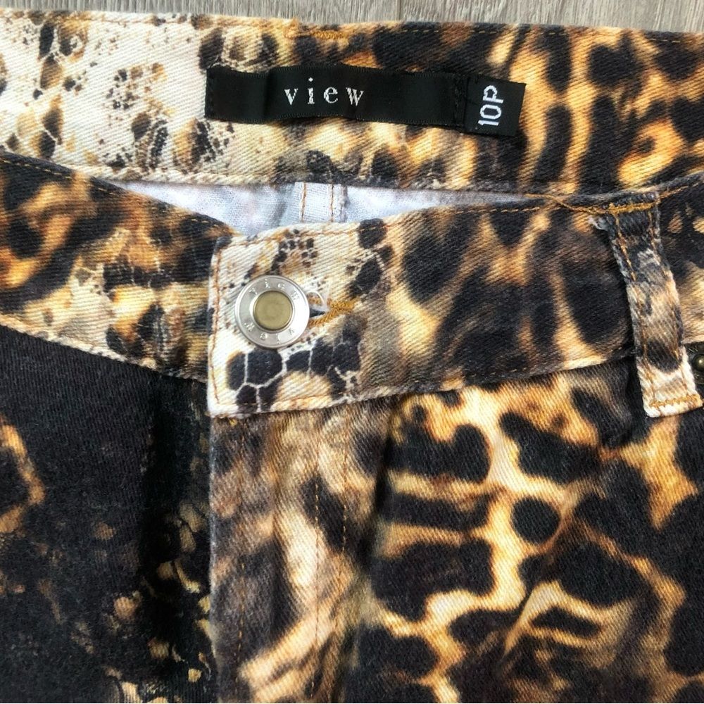 View Brown Animal Print Casual Pants