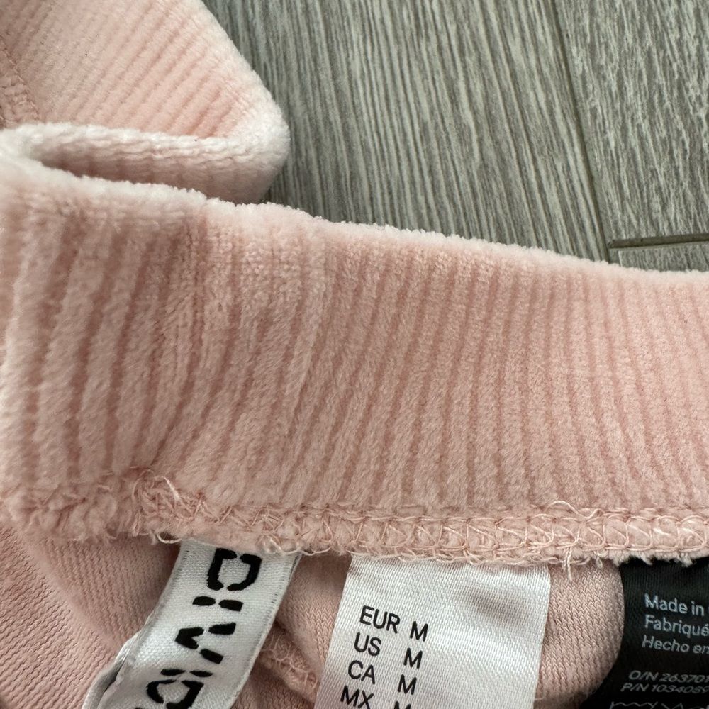 H&M Suede Pink Jogger Sweatpants