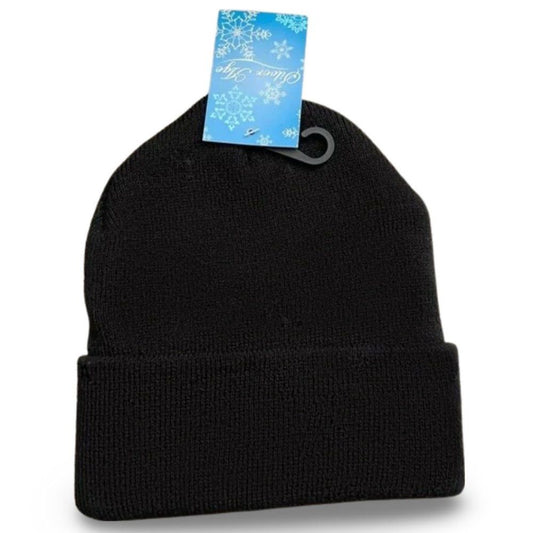 Winter Age Black Knitted Winter Basic Beanie