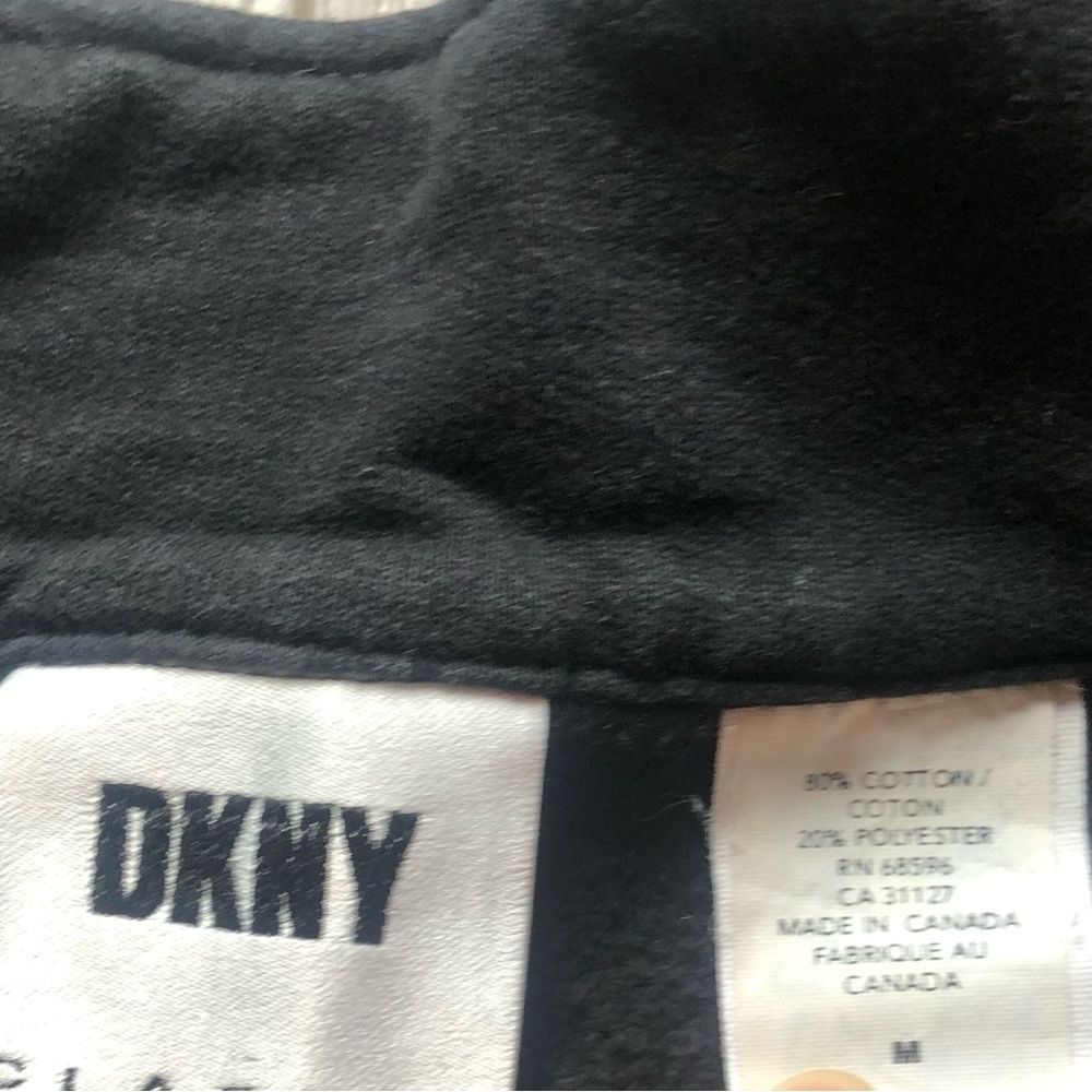 DKNY Vintage Zip Up Turtle Neck Mid Sleeve Athletic Sweater