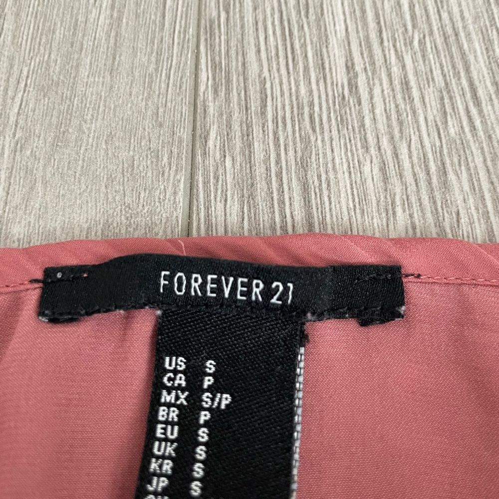 Forever 21 Satin Pink Tank Top Shirt