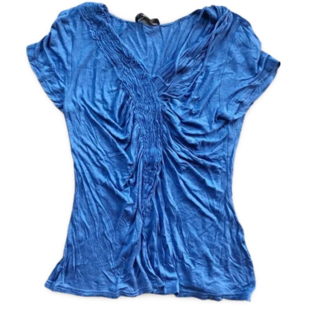 Filtre Blue Short Sleeve Blouse Shirt