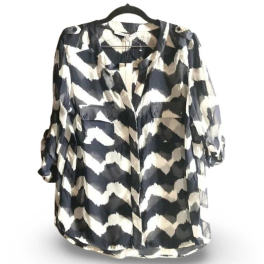 Collective Concepts Patterned Loose Blouse Top