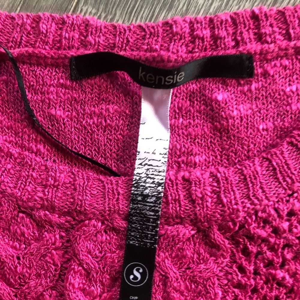 Kensie Pink Knitted Casual Sweater