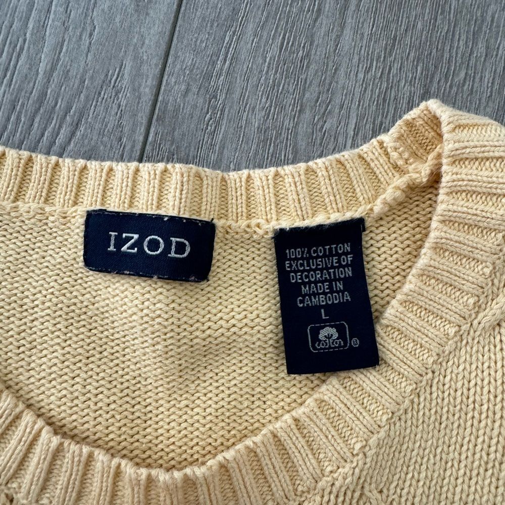 IZOD Yellow Heavy Knitted Sweatshirt Sweater