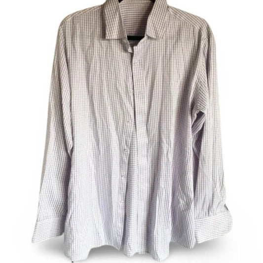 Macy’s Checkered Long Sleeve Button Down Casual Dress Shirt