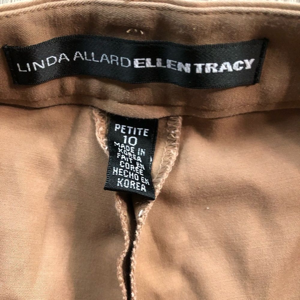 Ellen Tracy Dark Tan Casual Dress Pants