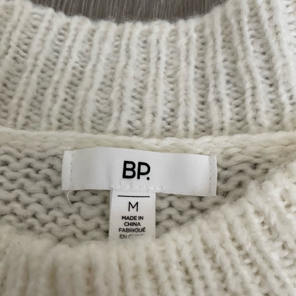 BP Knitted Buttoned Red and White Sweater