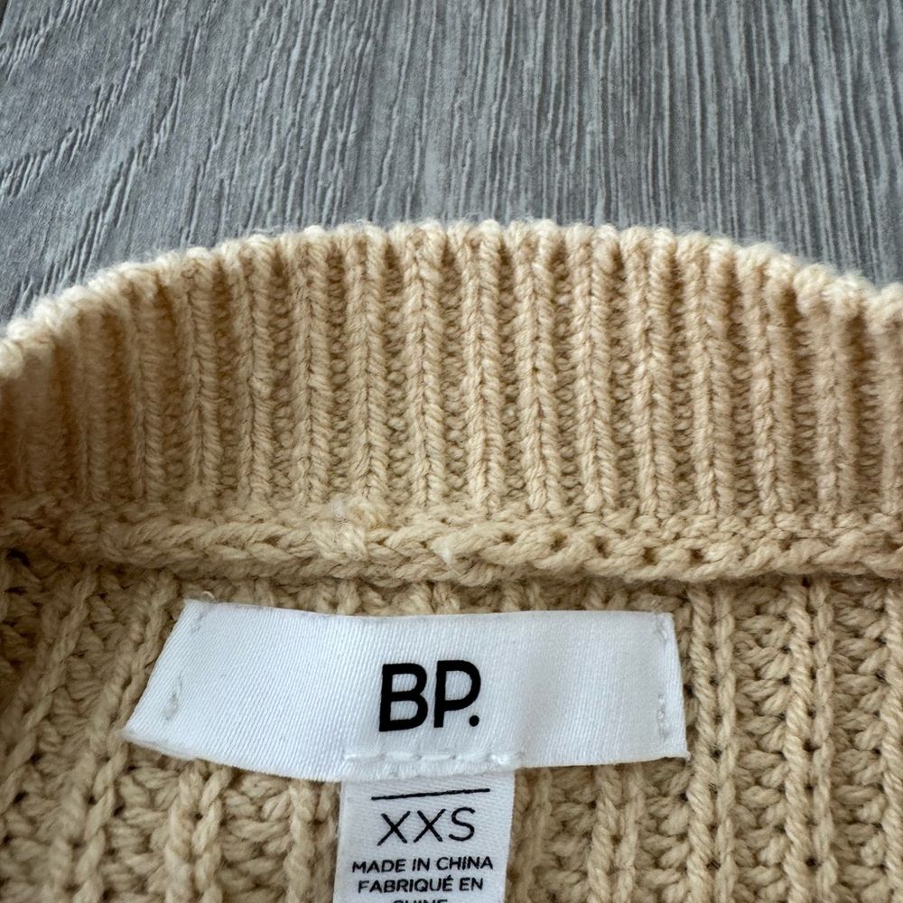 BP Cropped Nude Knitted Sweater