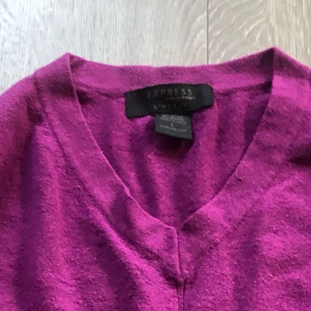 Express Dark Purple Knitted Sweater Top