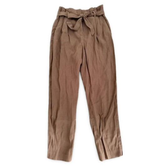 H&M Brown Casual Ruffled Waist Pants