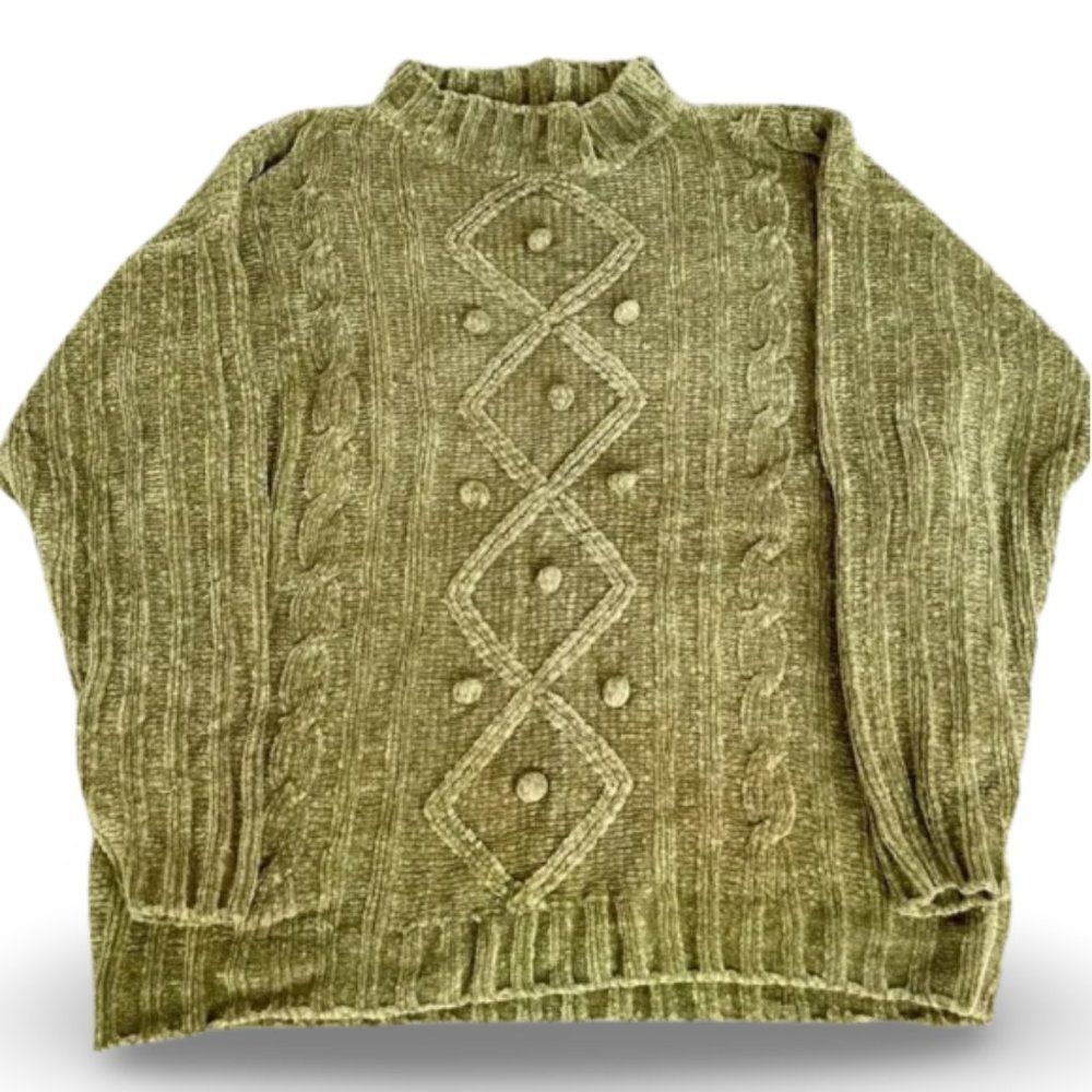 Carolyn Taylor Knitted Green Sweater Pullover