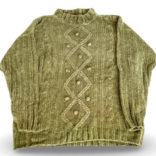 Carolyn Taylor Knitted Green Sweater Pullover