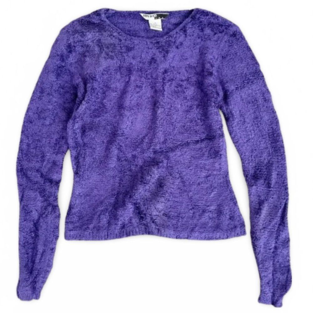 Studio by JPR Purple Furry Long Sleeve Sweater