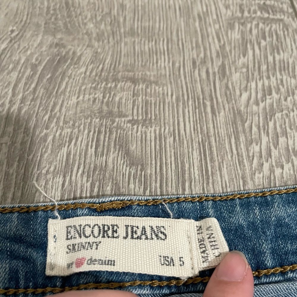 Encore Jeans Light Washed Denim Blue Skinny Jeans