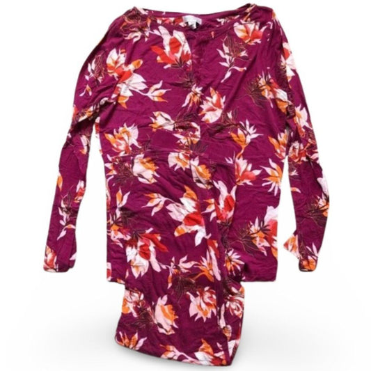 Bloomingdale’s Mauve Flowery Sleepwear Pajama Set