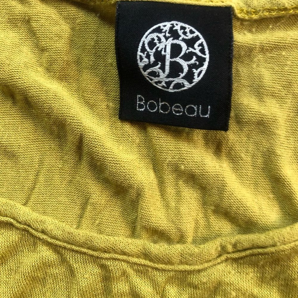 Bobeau layered Yellow Loose Stretchy Blouse Top