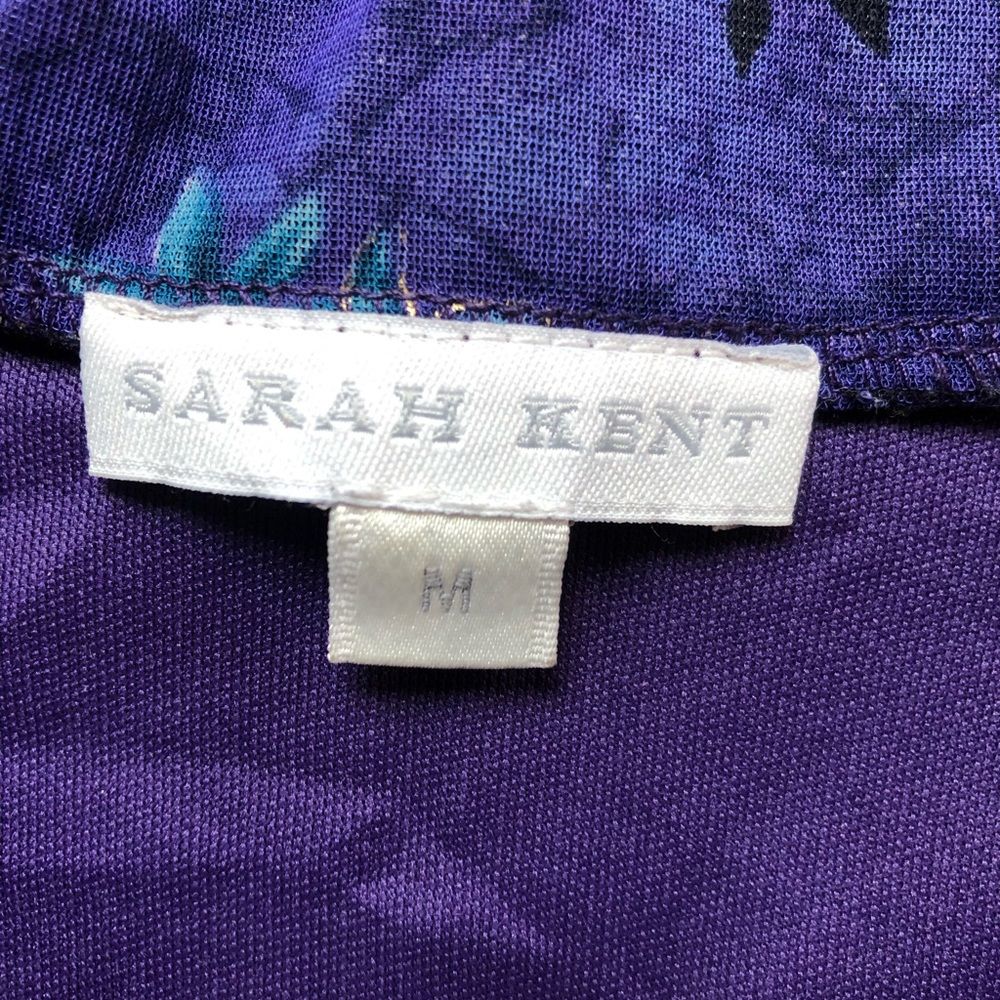 Sarah Kent Purple Floral Fleece Sweater