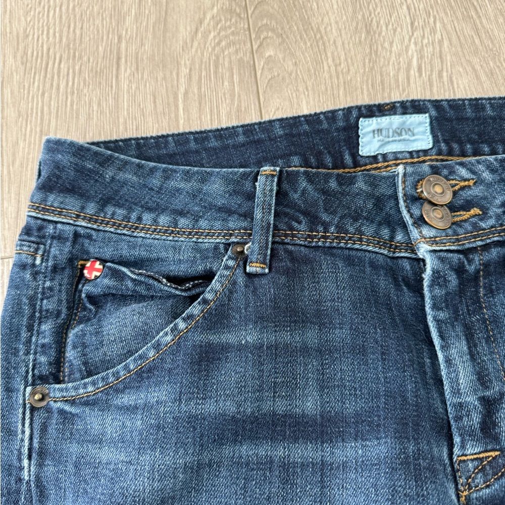 Hudson Denim Blue Straight Legged Jeans