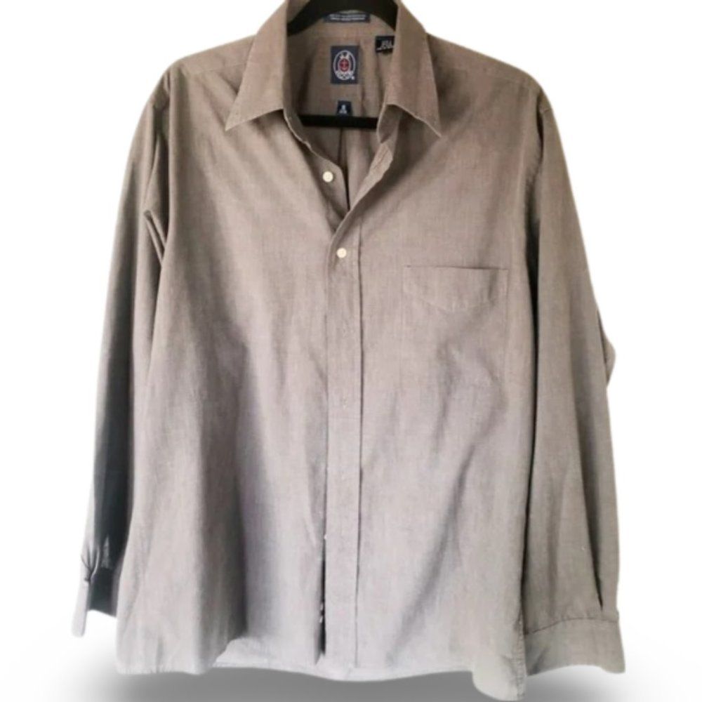 JG Hook Button Down Casual Light Brown Dress Shirt