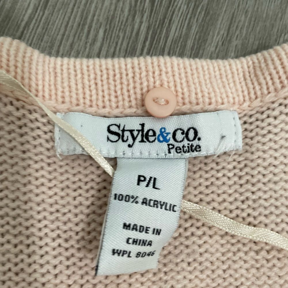 Style and Co Light Pink Knitted Sweater Top