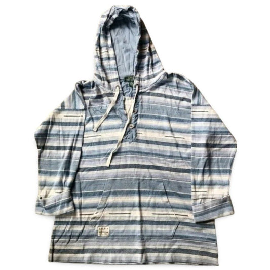 Ralph Lauren Blue Striped Long Hooded Sweater