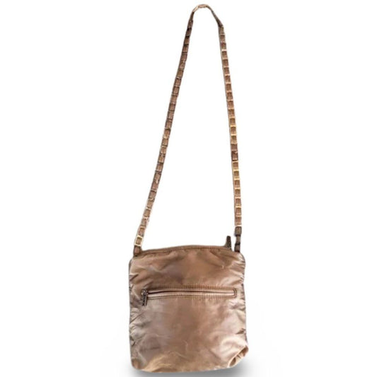 Maxx New York Tan Crossbody Messenger Mini Bag Purse